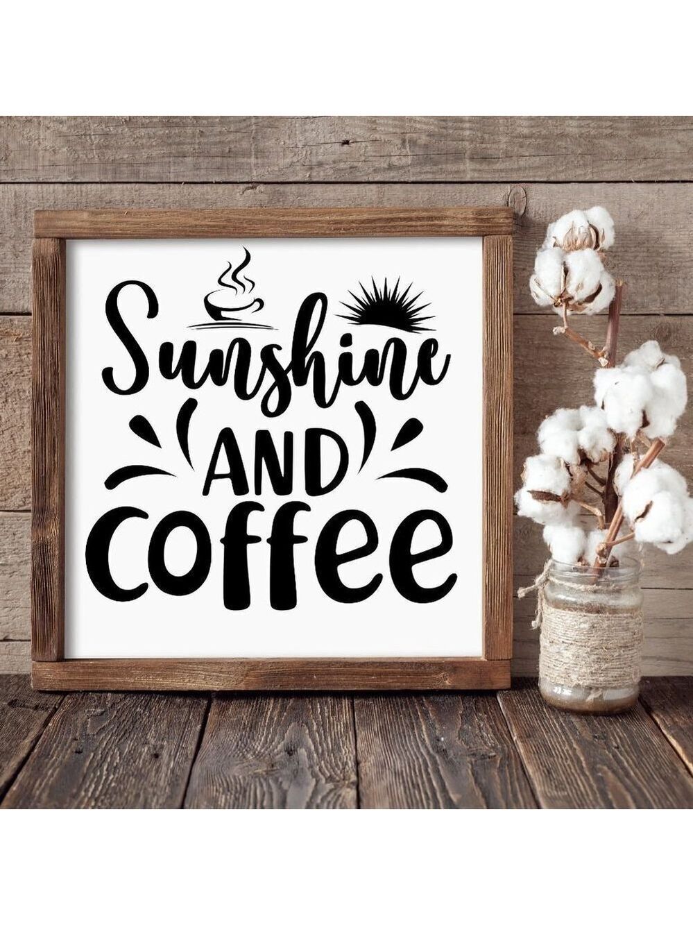 Sunshine and Coffee  Hand-crafted Sign